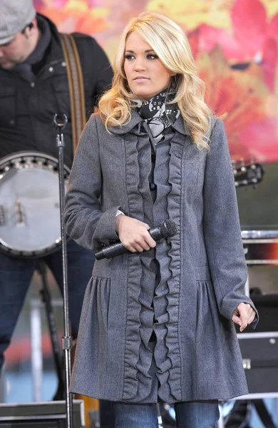 Carrie Underwood Escenario Para Good Morning America Gma Concert Con — Foto de Stock