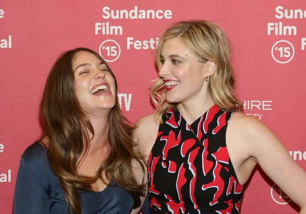 Lola Kirke Greta Gerwig Érkezések Mistress America Premiere 2015 Sundance — Stock Fotó