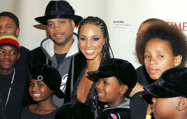 Alicia Keys Vid Ankomst För Den Svarta Bollen Hålla Ett — Stockfoto