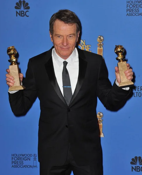 Bryan Cranston Sala Imprensa 71St Golden Globes Awards Sala Imprensa — Fotografia de Stock
