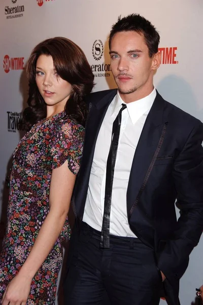 Natalie Dormer Jonathan Rhys Meyers Przy Przyjazdów Showtime Gospodarze World — Zdjęcie stockowe