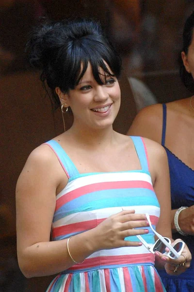 Lily Allen Escenario Para Nbc Today Show Concert Blondie Lily — Foto de Stock