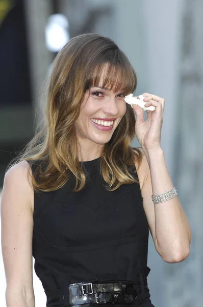 Hilary Swank Pada Upacara Induksi Untuk Star Hollywood Walk Fame — Stok Foto