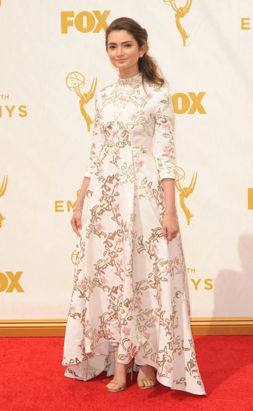 Emily Robinson Chegadas Para 67Th Primetime Emmy Awards 2015 Chegadas — Fotografia de Stock