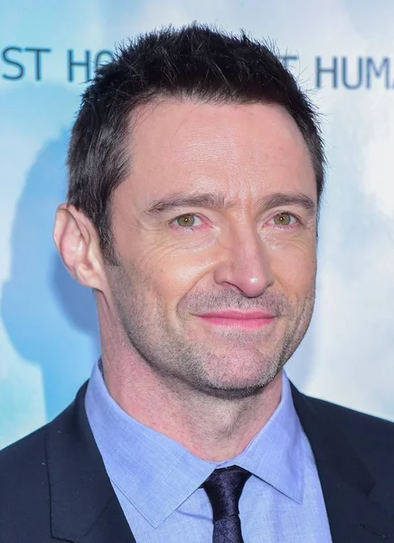 Hugh Jackman Las Llegadas Para Chappie Premiere Amc Loews Lincoln —  Fotos de Stock