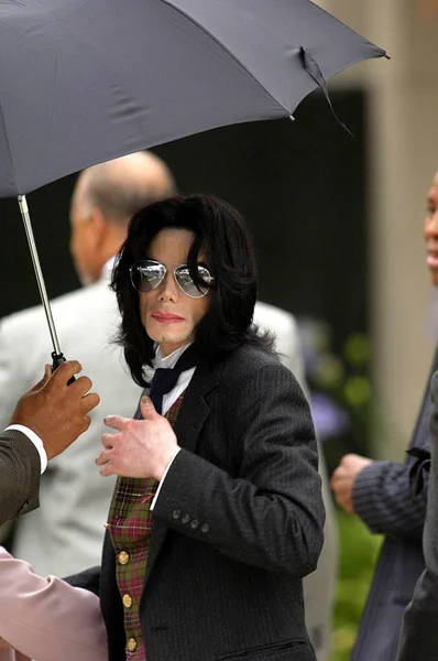 Michael Jackson Court Appearance Michael Jackson Trial Child Molestation Santa — Stockfoto