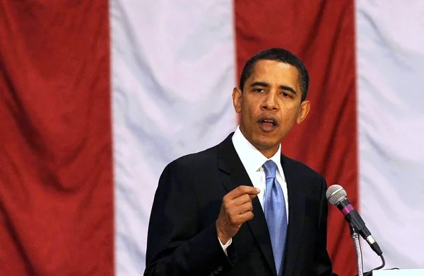 Barack Obama Dentro Para Barack Obama Town Hall Meetingt Wilkes — Fotografia de Stock