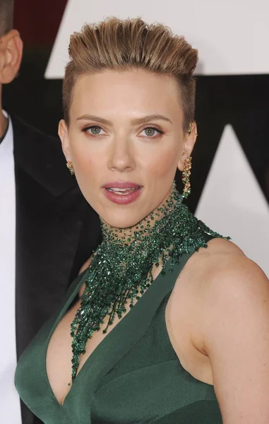 Scarlett Johansson Egyesült Királyság Oscar Gála Oscar 2015 Érkezők Dolby — Stock Fotó