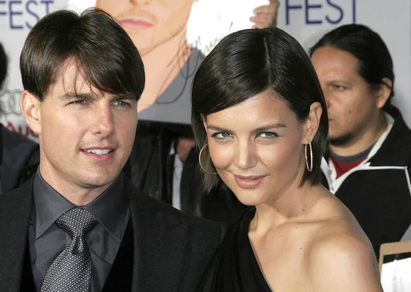 Tom Cruise Katie Holmes Arrivals Lions Lambs Premiere Opening Night — стоковое фото