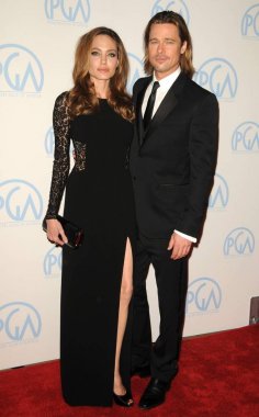 Angelina Jolie (Michael Kors elbise giyiyor), Brad Pitt 23 Yıllık Üreticiler Guild of America (Pga) Ödülleri, Beverly Hilton Hotel, Los Angeles, Ca Ocak 21, 2012 için katılım. Fotoğraf: Dee Cercone /Everett Collection