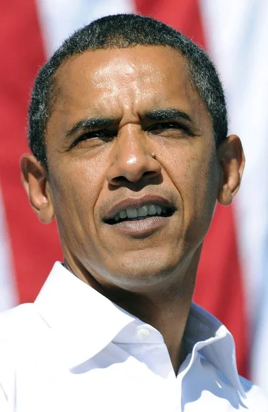 Demokratyczna Kandydat Prezydenta Illinois Senator Barack Obama Publicznym Wyglądzie Dla — Zdjęcie stockowe