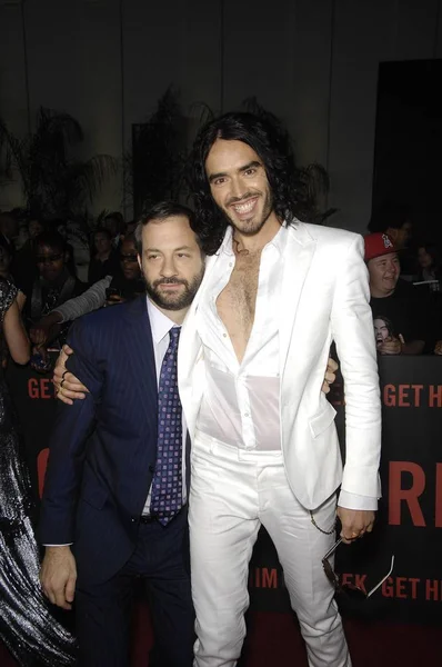 Judd Apatow Russell Brand Arrivals Get Him Greek Premiere Greek — Foto de Stock