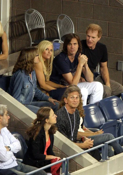 Jenny Mccarthy Jim Carrey Alla Open 2006 Women Finals Usta — Foto Stock