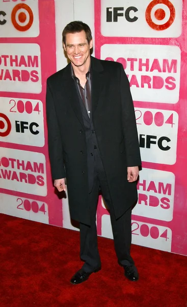 Acteur Jim Carrey Arriveert 14E Jaarlijkse Gotham Awards December 2004 — Stockfoto