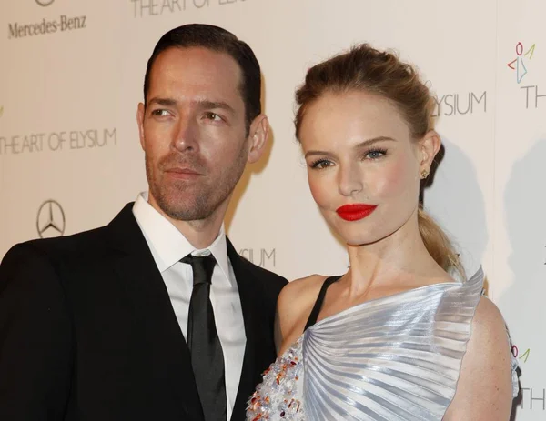 Michael Polák Kate Bosworthová Při Příjezdu Umění Elysia Nebesa Gala — Stock fotografie