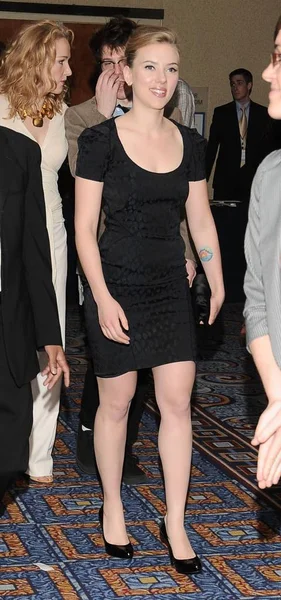 Scarlett Johansson Agli Arrivi Drama League Awards Marriot Marquis Hotel — Foto Stock