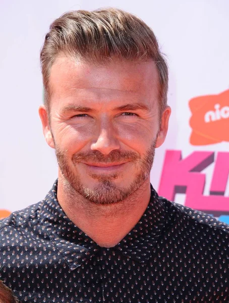 David Beckham Pada Saat Kedatangan Untuk Kids Choice Sports 2014 — Stok Foto