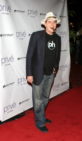 Charlie Sheen Docházce Charlieho Sheen Pradive Nočním Klubu Planeta Hollywood — Stock fotografie