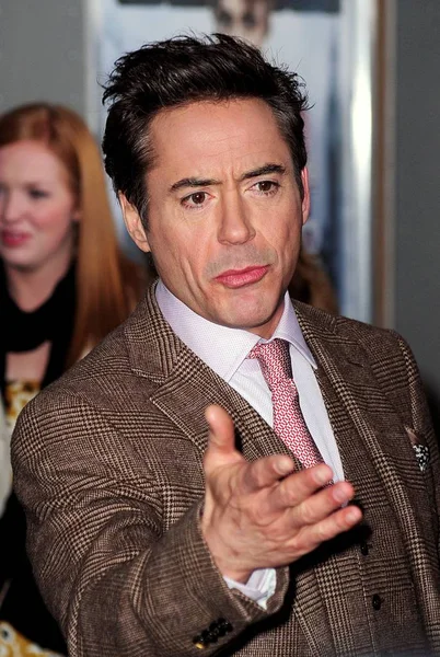 Robert Downey Arrivals Sherlock Holmes Premiere Alice Tully Hall Lincoln — Stock Photo, Image