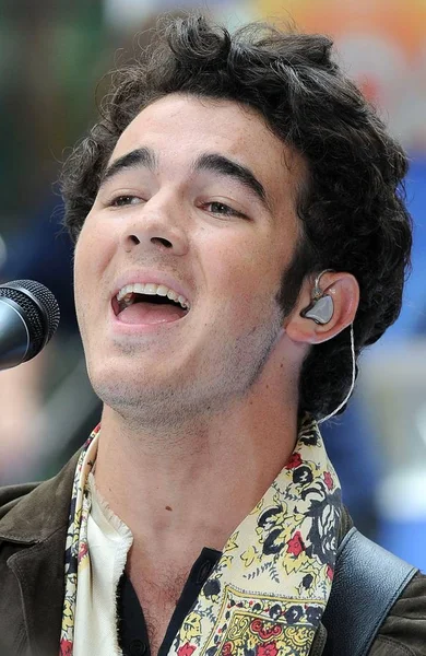 Kevin Jonas Talk Show Występ Dla Nbc Today Koncert Jonas — Zdjęcie stockowe