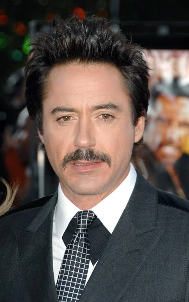 Robert Downey Agli Arrivi Los Angeles Premiere Tropic Thunder Mann — Foto Stock