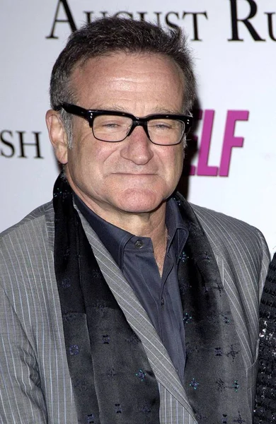 Robin Williams Při Příjezdu Srpna Rush Premiere Zziegfeldova Divadla New — Stock fotografie