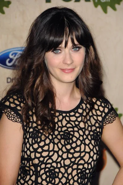 Zooey Deschanel Bei Der Ankunft Zur Fuchsfall Öko Casino Party — Stockfoto