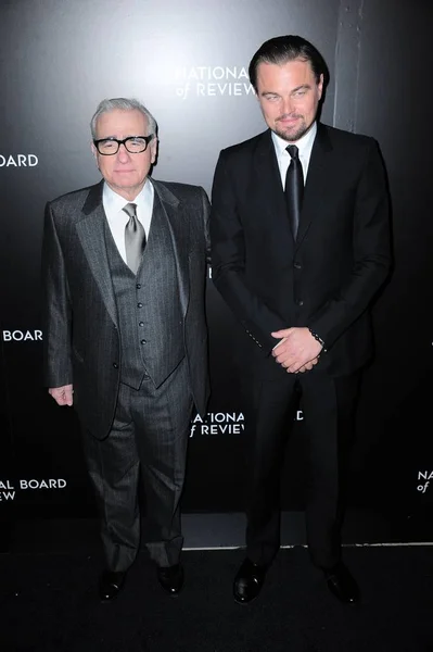 Martin Scorsese Leonardo Dicaprio Przy Przyjazdów National Board Review Awards — Zdjęcie stockowe