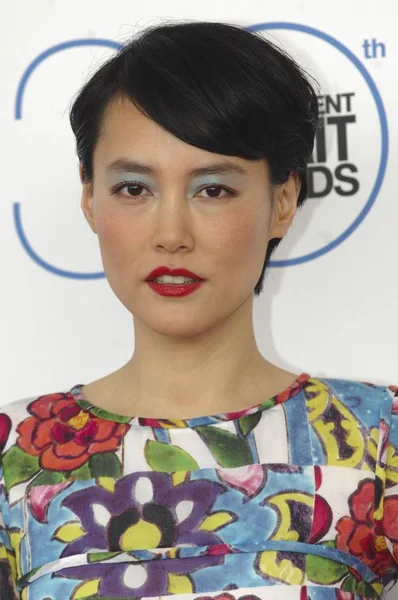 Rinko Kikuchi Las Llegadas Los 30Th Film Independent Spirit Awards — Foto de Stock