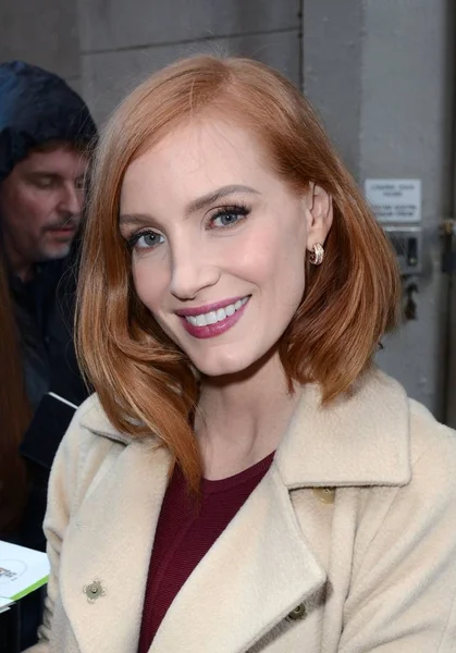 Jessica Chastain Out Celebrity Candids Fri New York October 2015 — Stock Photo, Image