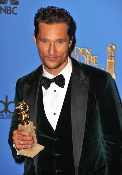 Matthew Mcconaughey Sala Prensa Para 71St Golden Globes Awards Sala — Foto de Stock