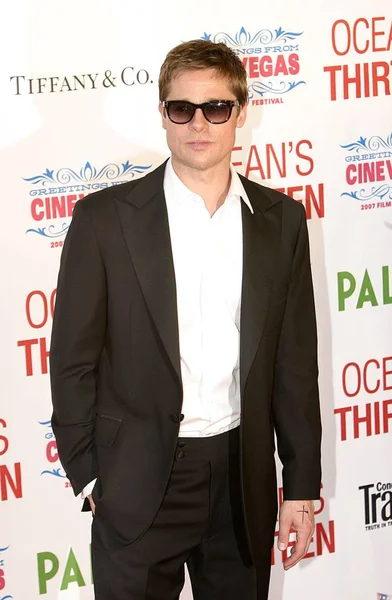 Brad Pitt Arrivals Ocean Thirteen Premiere Cinevegas Film Festival Palms — Stock Photo, Image
