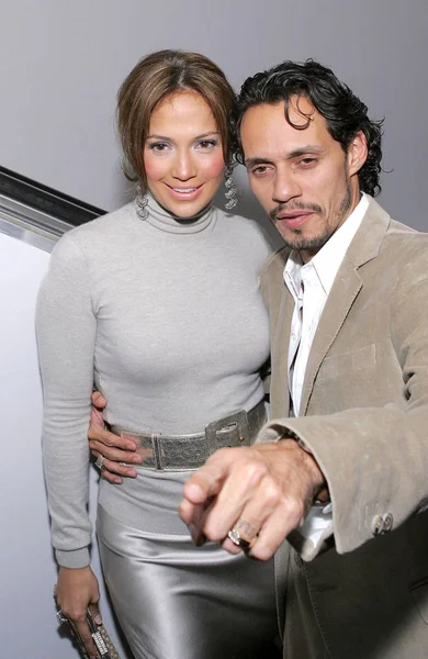 Jennifer Lopez Marc Anthony Chegadas Para Uma Estreia Vida Não — Fotografia de Stock