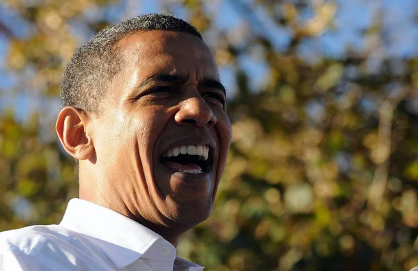Demokratischer Präsidentschaftskandidat Illinois Senator Barack Obama Bei Einem Öffentlichen Auftritt — Stockfoto