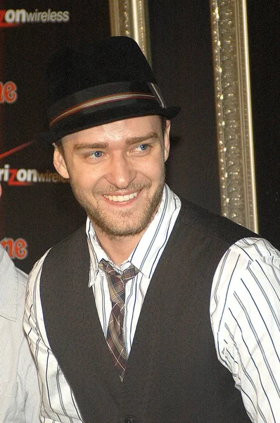 Justin Timberlake Vid Ankomster För Verizon Wireless Rolling Stone Pre Stockbild