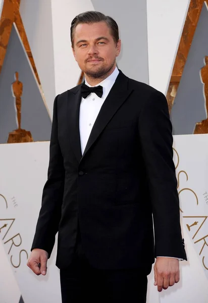 Leonardo Dicaprio Příjezdů Oscara 2016 Příjezdy Dolby Theatre Hollywoodu Highland Stock Snímky