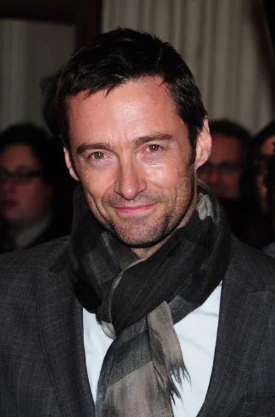 Hugh Jackman Atendimento Para View Bridge Opening Night Broadway Cort Imagem De Stock