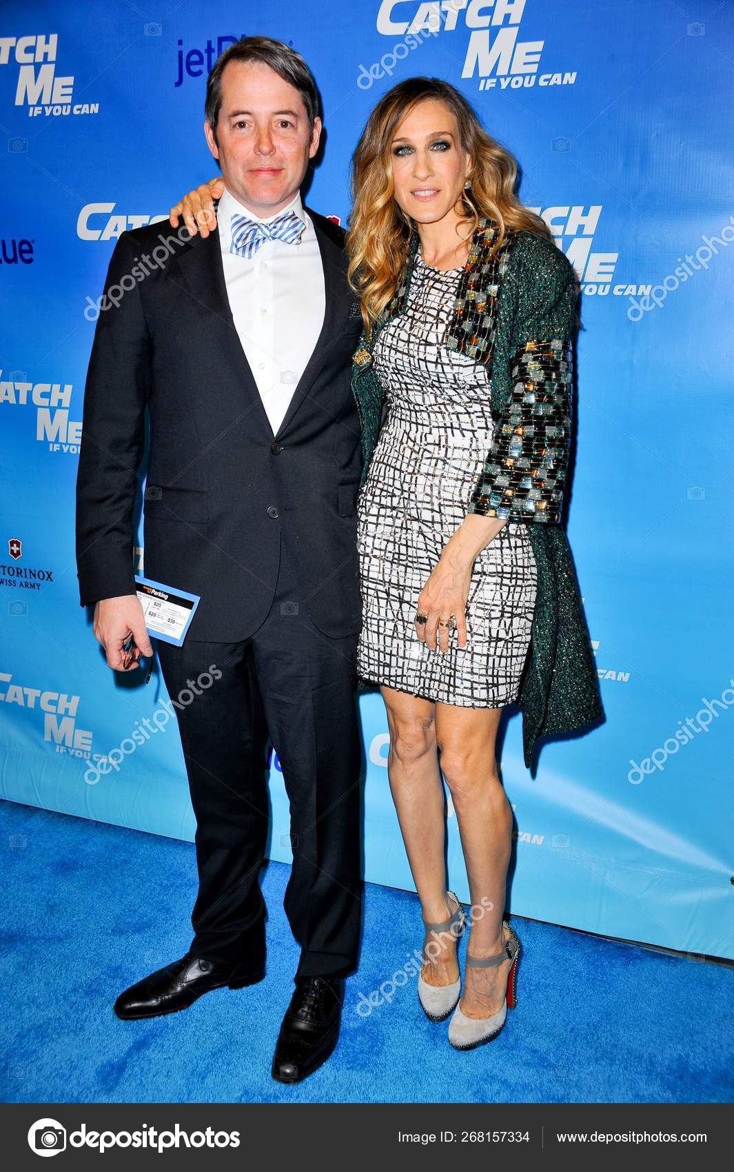 Matthew Broderick Sarah Jessica Parker Portant Une Robe Oscar