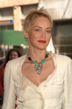 Aktris Sharon Stone Ilgili ebeveynler, AIDS araştırma bahar Öğle Yemeği, Mandarin Oriental New York 'ta geliyor 