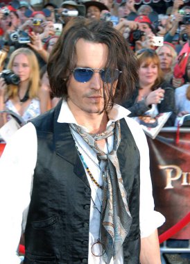 Johnny Depp Karayip Korsanları için gelenler: Worlds End Premiere at, Disneyland, Anaheim, Ca, Mayıs 19, 2007. Fotoğraf: John Hayes / Everett Koleksiyonu 