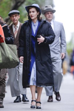 Kate Winslet dışarı ve hakkında Mildred Pierce film Shoot HBO televizyon miniseries için, yer, New York, NY Nisan 19, 2010. Fotoğraf: Ray tamarra/Everett Collection