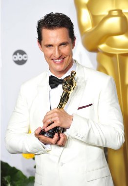 Matthew McConaughey, bir aktör tarafından En Iyi performans 86th yıllık Akademi Ödülleri için basın odasında önde gelen rol-basın odası 2-Oscars 2014, Hollywood ve Highland merkezi 'nde Dolby Theatre, Los Angeles, CA Mart 2, 2014. Fotoğraf: Gregor