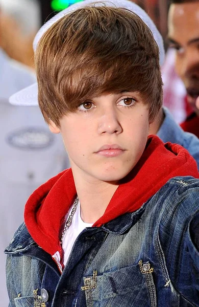 Justin Bieber Színpadon Nbc Today Show Koncert Justin Bieber Rockefeller — Stock Fotó