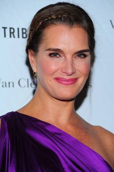 Brooke Shields Las Llegadas Para Tribeca Ball Academia Arte Nueva — Foto de Stock