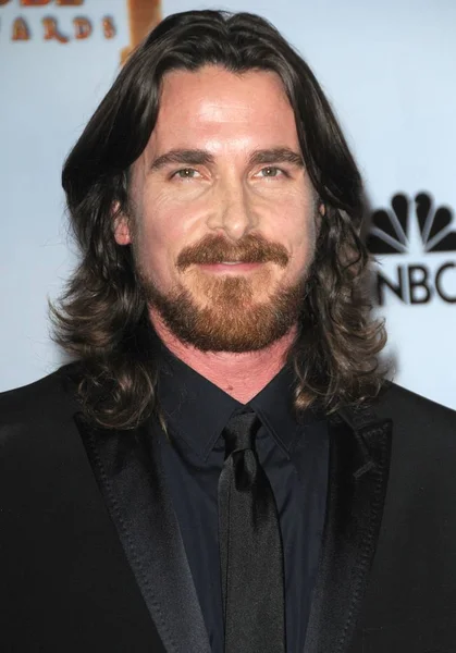 Christian Bale Ruang Pers Untuk Hollywood Foreign Press Association Penghargaan — Stok Foto
