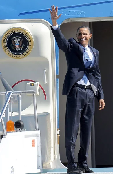 Barack Obama Ett Offentligt Framträdande För Usa Presidenten Barack Obama — Stockfoto