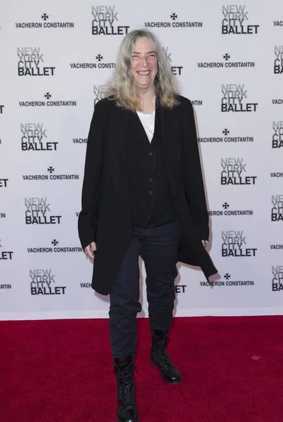 Patti Smith Chegadas Para New York City Ballet 2015 Spring — Fotografia de Stock