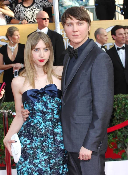 Zoe Kazan Paul Dano Arrivals 20Th Annual Screen Actors Guild — Foto de Stock