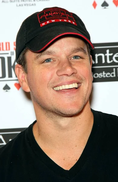 Matt Damon Atendimento Para 2010 Ante Africa Celebrity Charity Poker — Fotografia de Stock