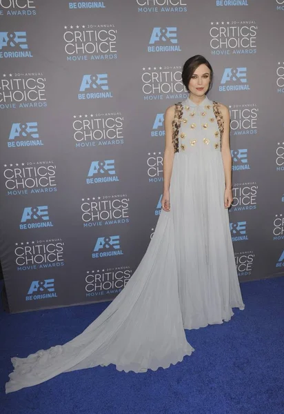 Keira Knightley Vestindo Vestido Delpozo Chegadas Para 20Th Annual Critics — Fotografia de Stock